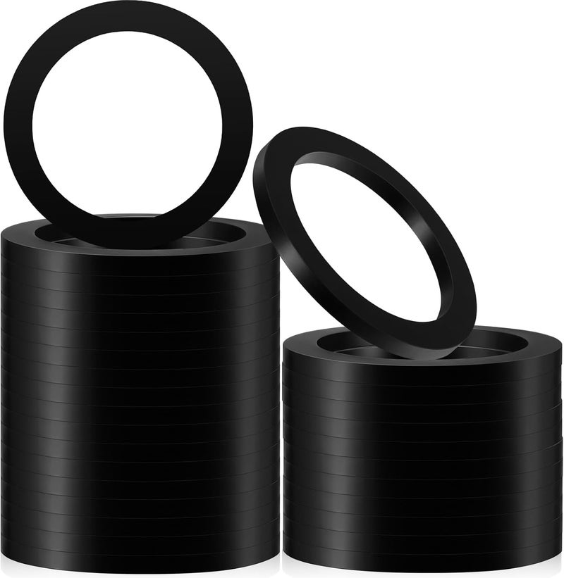 Fabbay 30 Pack 3" Camlock Gasket Fitting Cam Lock Hose Seal for Female Coupler Cam Groove Replacement Rubber Washer Black Rubber Gasket Ring Large Replacement Strainer for Pool Plunger Valves - Image 1